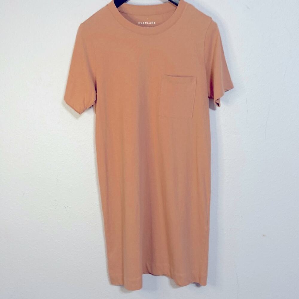 Everlane Women Earth Clay Color Single Pocket Weekend Shirt Dress Size S